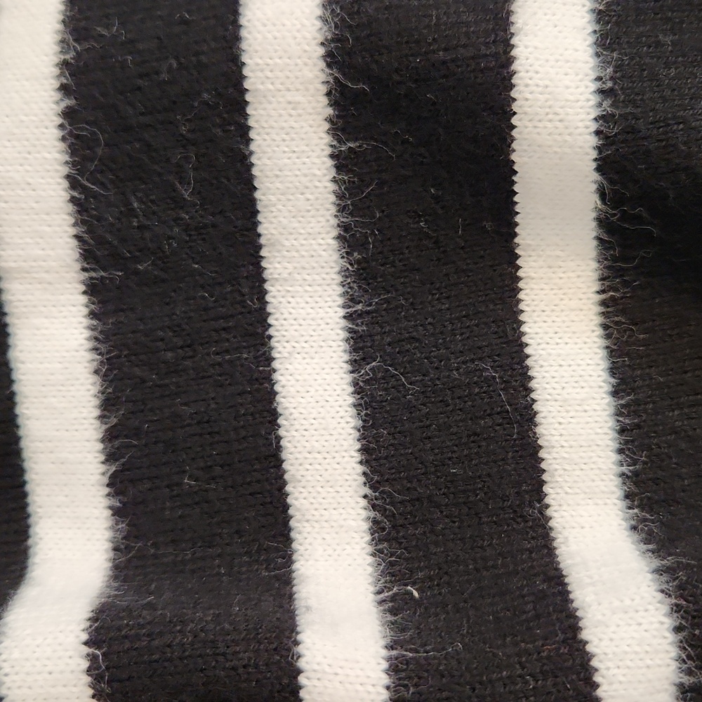 La Ligne Made In Italy Black and White Mixed Striped Crew Neck Sweater sz S - Picture 12 of 16